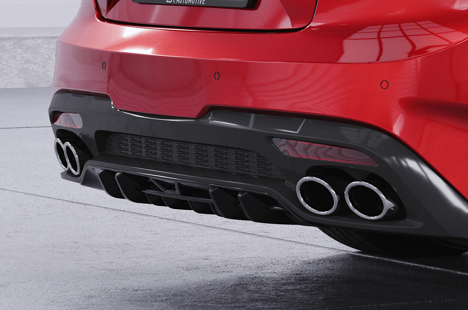Diffuseur / Ajout de parechoc arrière pour Kia Stinger GT toutes carrosseries (depuis 2017) - Fabriqué en ABS (6 finitions au choix)