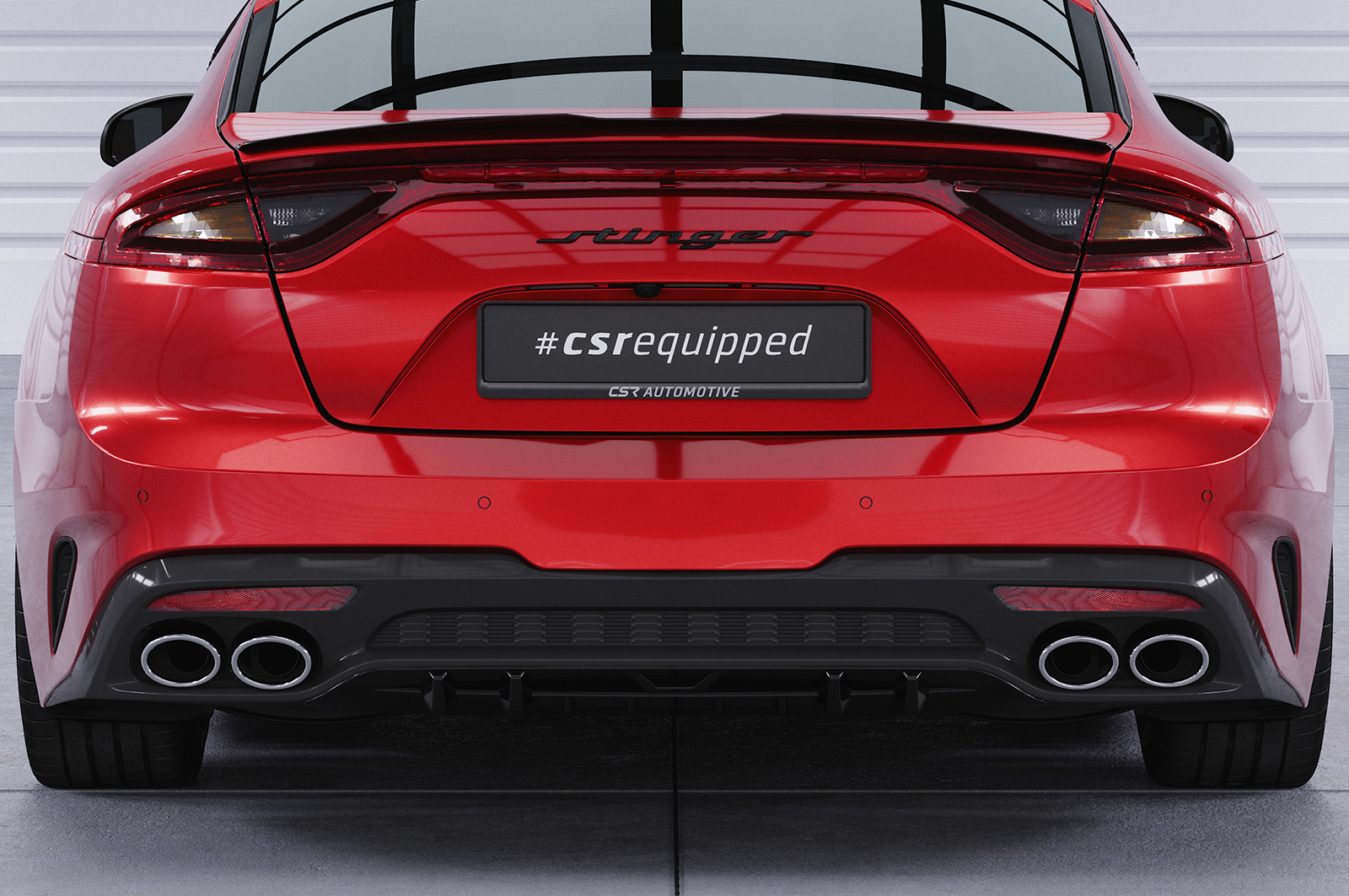 Diffuseur / Ajout de parechoc arrière pour Kia Stinger GT toutes carrosseries (depuis 2017) - Fabriqué en ABS (6 finitions au choix)