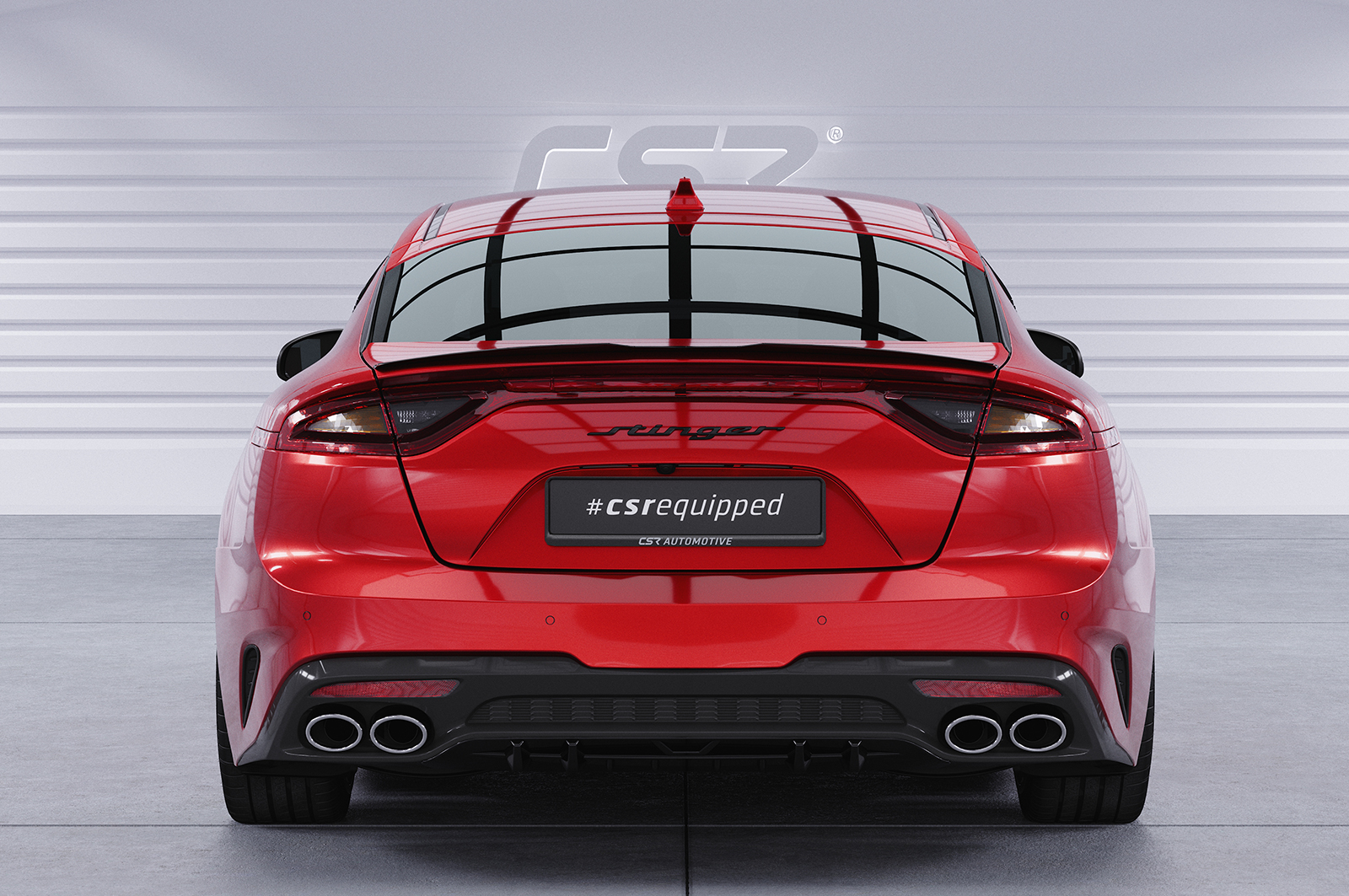 Diffuseur / Ajout de parechoc arrière pour Kia Stinger GT toutes carrosseries (depuis 2017) - Fabriqué en ABS (6 finitions au choix)