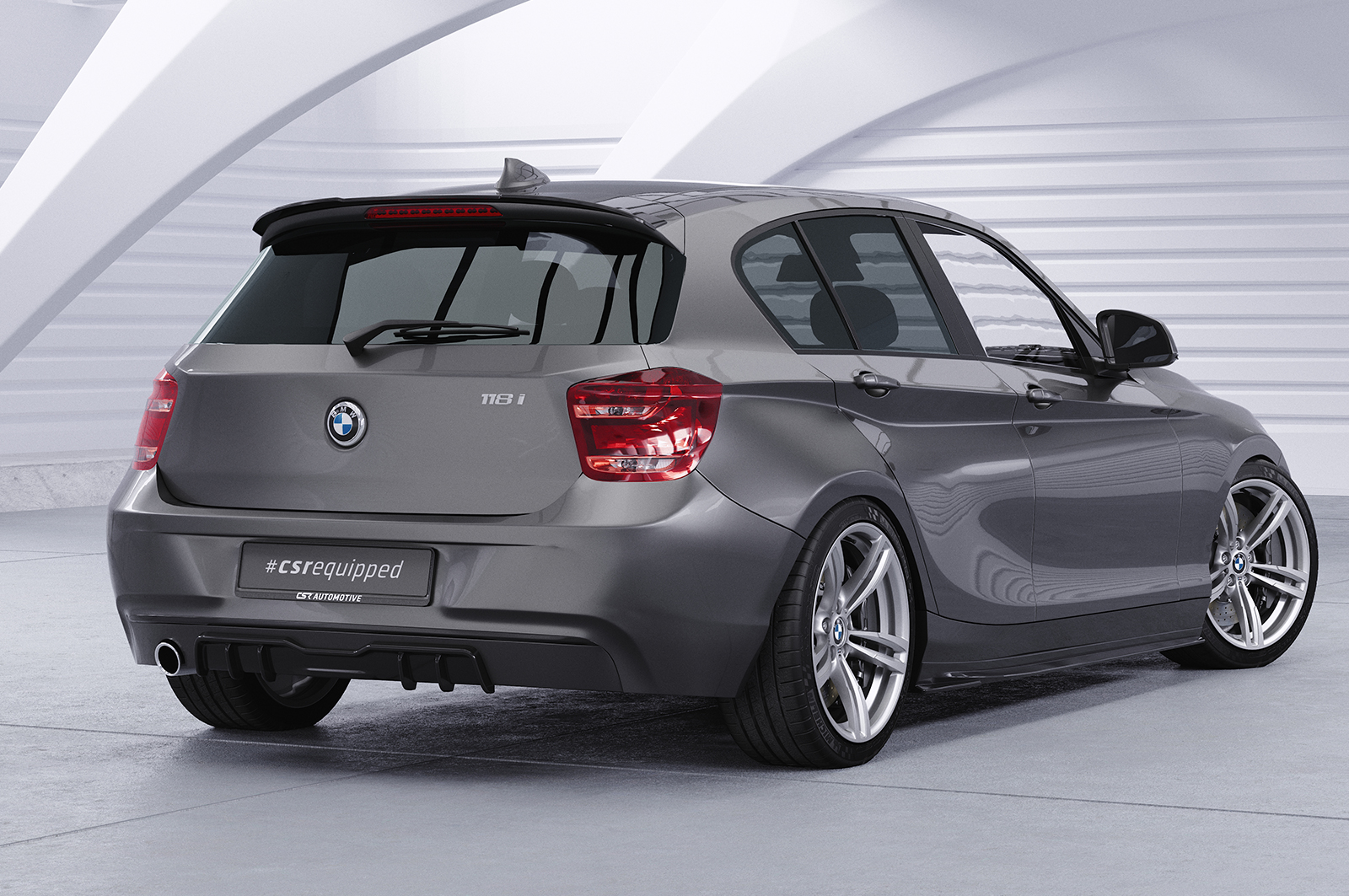 Diffuseur / Ajout de parechoc arrière pour BMW Série 1 F20 / F21 finition de base (préfacelift) (2011-2015) - Fabriqué en ABS (6 finitions au choix)