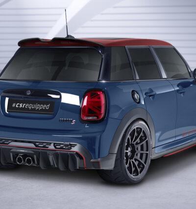 Diffuseur / Ajout de parechoc arrière pour Mini F55 One / Cooper / Cooper S / JCW (2.facelift) - avec John Cooper Works Trim (depuis 2021) - Fabriqué en ABS 10mm (à peindre ou polir)