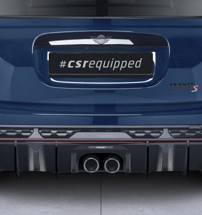 Diffuseur / Ajout de parechoc arrière pour Mini F55 One / Cooper / Cooper S / JCW (2.facelift) - avec John Cooper Works Trim (depuis 2021) - Fabriqué en ABS 10mm (à peindre ou polir)