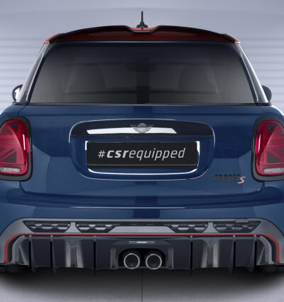 Diffuseur / Ajout de parechoc arrière pour Mini F55 One / Cooper / Cooper S / JCW (2.facelift) - avec John Cooper Works Trim (depuis 2021) - Fabriqué en ABS 10mm (à peindre ou polir)