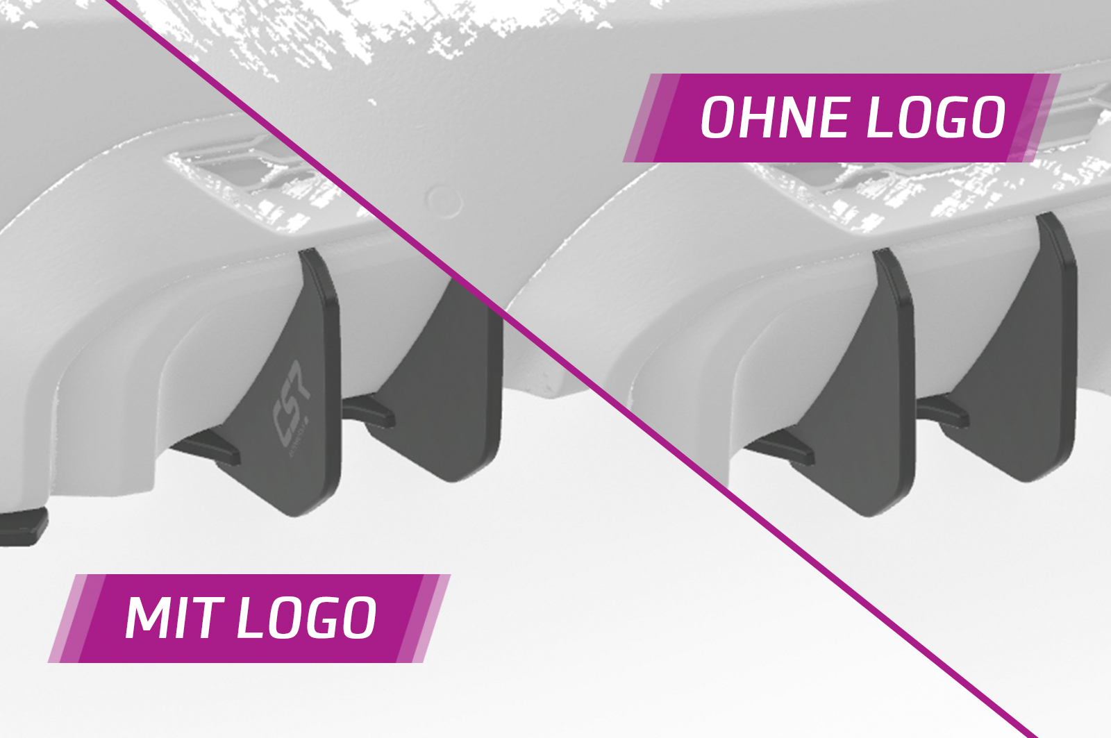 Diffuseur / Ajout de parechoc arrière pour Mini F55 One / Cooper / Cooper S / JCW (2.facelift) - avec John Cooper Works Trim (depuis 2021) - Fabriqué en ABS 10mm (à peindre ou polir)