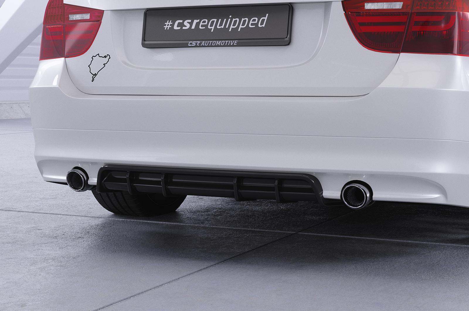 Diffuseur / Ajout de parechoc arrière pour BMW Série 3 E90 / E91 berline et break (facelift) (09/2008-06/2012) - Fabriqué en ABS (6 finitions au choix)