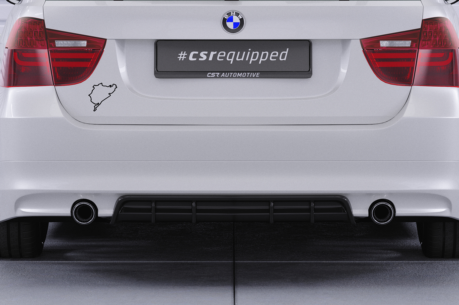 Diffuseur / Ajout de parechoc arrière pour BMW Série 3 E90 / E91 berline et break (facelift) (09/2008-06/2012) - Fabriqué en ABS (6 finitions au choix)