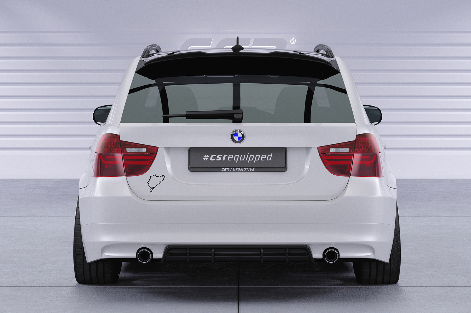 Diffuseur / Ajout de parechoc arrière pour BMW Série 3 E90 / E91 berline et break (facelift) (09/2008-06/2012) - Fabriqué en ABS (6 finitions au choix)