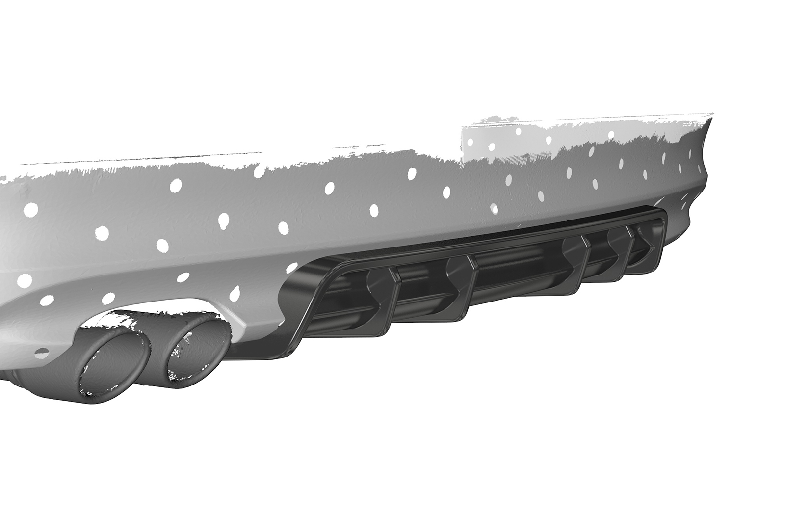 Diffuseur / Ajout de parechoc arrière pour BMW Série 3 E90 / E91 berline et break (facelift) (09/2008-06/2012) - Fabriqué en ABS (6 finitions au choix)