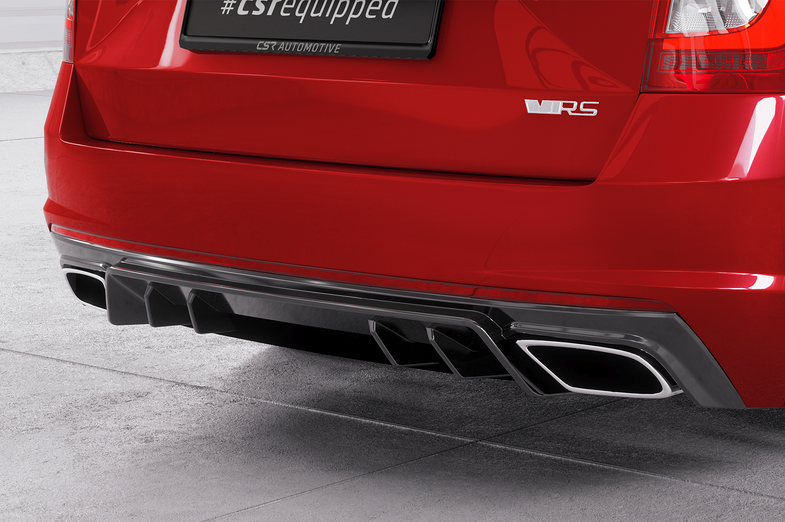 Diffuseur / Ajout de parechoc arrière pour Skoda Octavia 3 Typ 5E RS (break et berline) (2013-2019) - Fabriqué en ABS (6 finitions au choix)