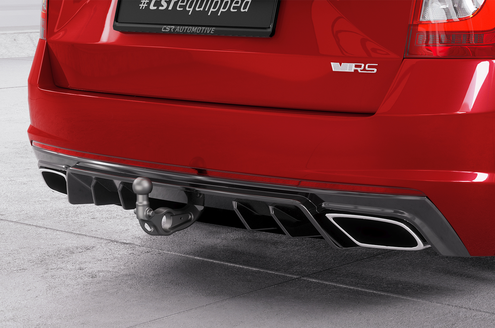 Diffuseur / Ajout de parechoc arrière pour Skoda Octavia 3 Typ 5E RS (break et berline) (2013-2019) - Fabriqué en ABS (6 finitions au choix)