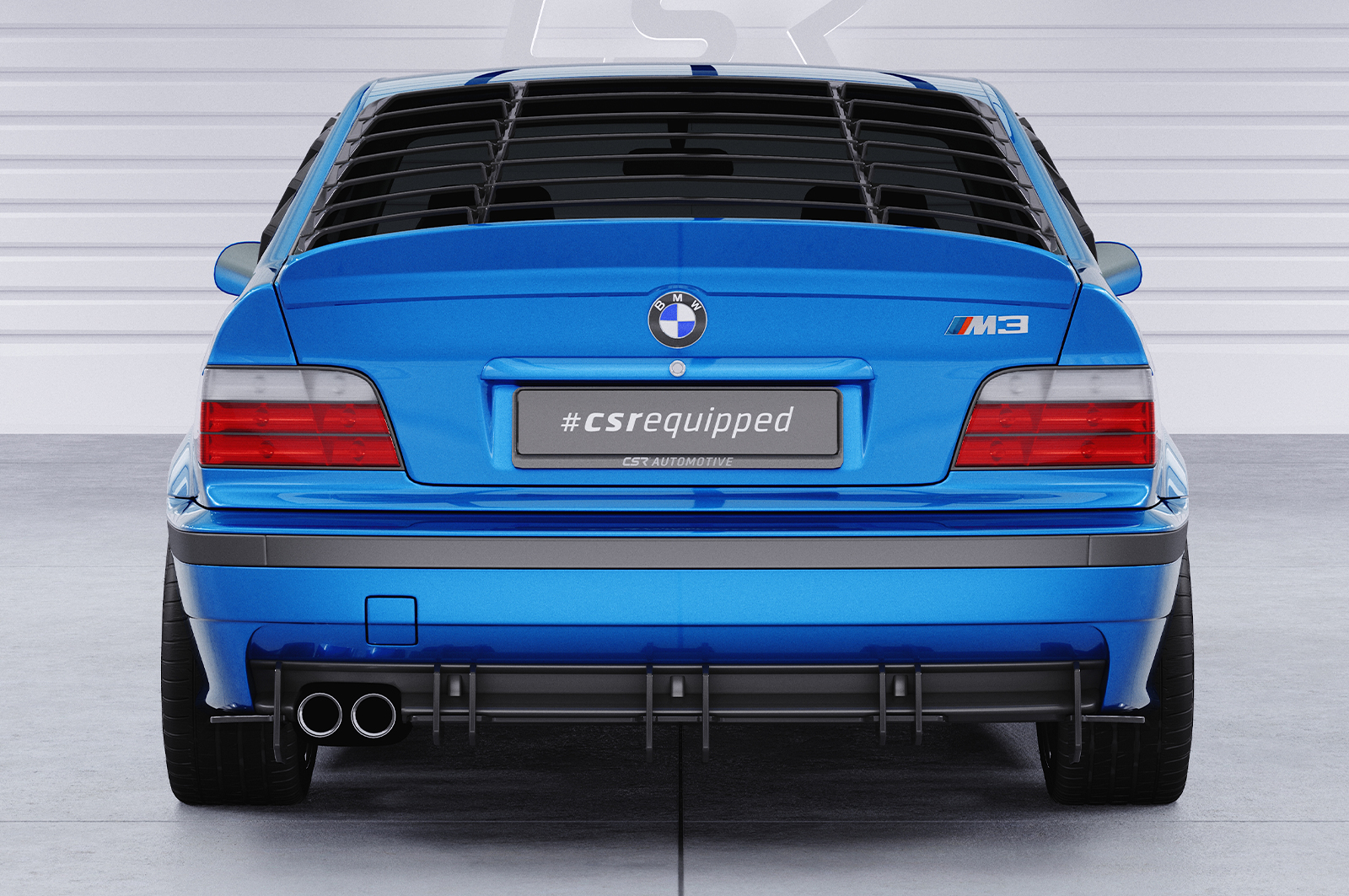 Diffuseur / Ajout de parechoc arrière pour BMW Série 3 E36 M-Pakte - coupé / cabriolet / berline et break (1992 -1998) - Fabriqué en ABS 10mm (à peindre ou polir)