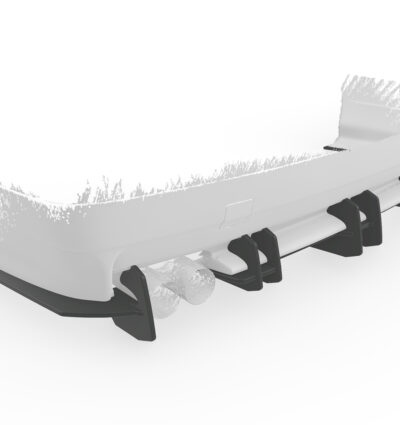 Diffuseur / Ajout de parechoc arrière pour BMW Série 3 E36 M-Pakte - coupé / cabriolet / berline et break (1992 -1998) - Fabriqué en ABS 10mm (à peindre ou polir)