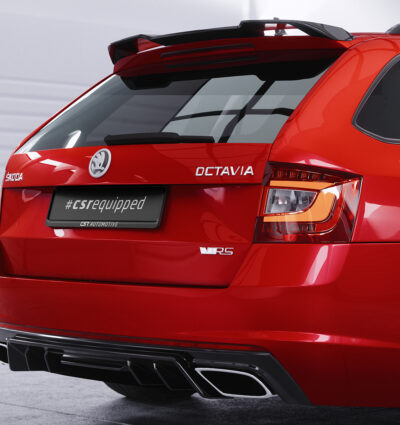 Diffuseur / Ajout de parechoc arrière pour Skoda Octavia 3 Typ 5E RS (break et berline) (2013-2019) - Fabriqué en ABS (6 finitions au choix)