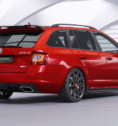 Diffuseur / Ajout de parechoc arrière pour Skoda Octavia 3 Typ 5E RS (break et berline) (2013-2019) - Fabriqué en ABS (6 finitions au choix)