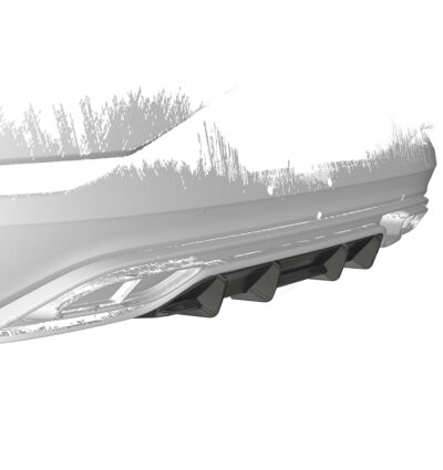 Diffuseur / Ajout de parechoc arrière pour VW Polo 6 2G (Typ AW) R-Line (facelift) (depuis 2021) - Fabriqué en ABS (6 finitions au choix)