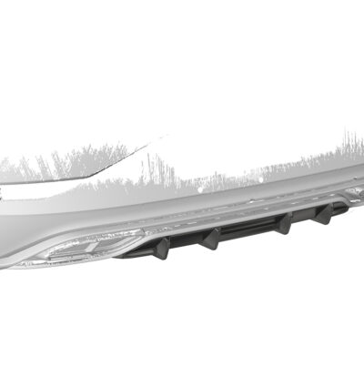 Diffuseur / Ajout de parechoc arrière pour VW Polo 6 2G (Typ AW) R-Line (facelift) (depuis 2021) - Fabriqué en ABS (6 finitions au choix)