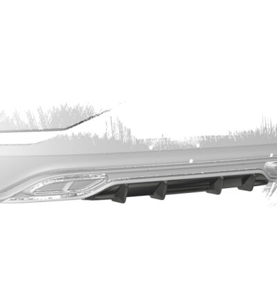 Diffuseur / Ajout de parechoc arrière pour VW Polo 6 2G (Typ AW) R-Line (facelift) (depuis 2021) - Fabriqué en ABS (6 finitions au choix)