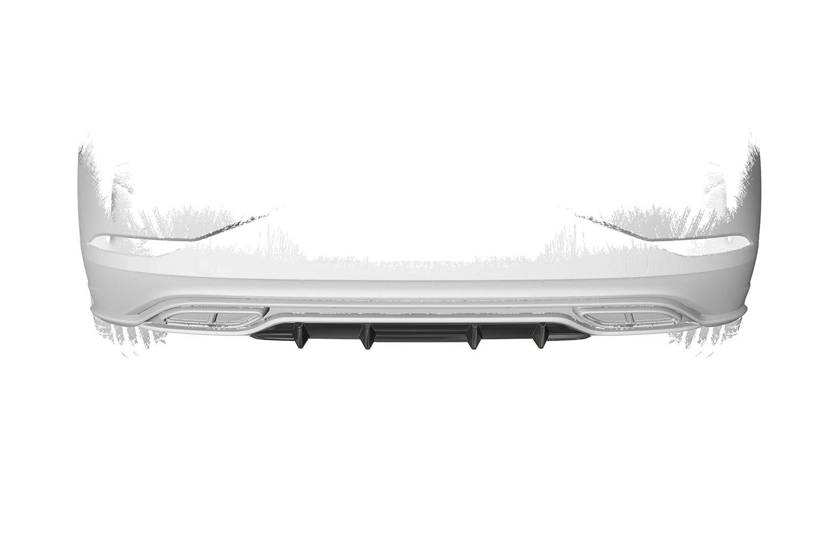 Diffuseur / Ajout de parechoc arrière pour VW Polo 6 2G (Typ AW) R-Line (facelift) (depuis 2021) - Fabriqué en ABS (6 finitions au choix)