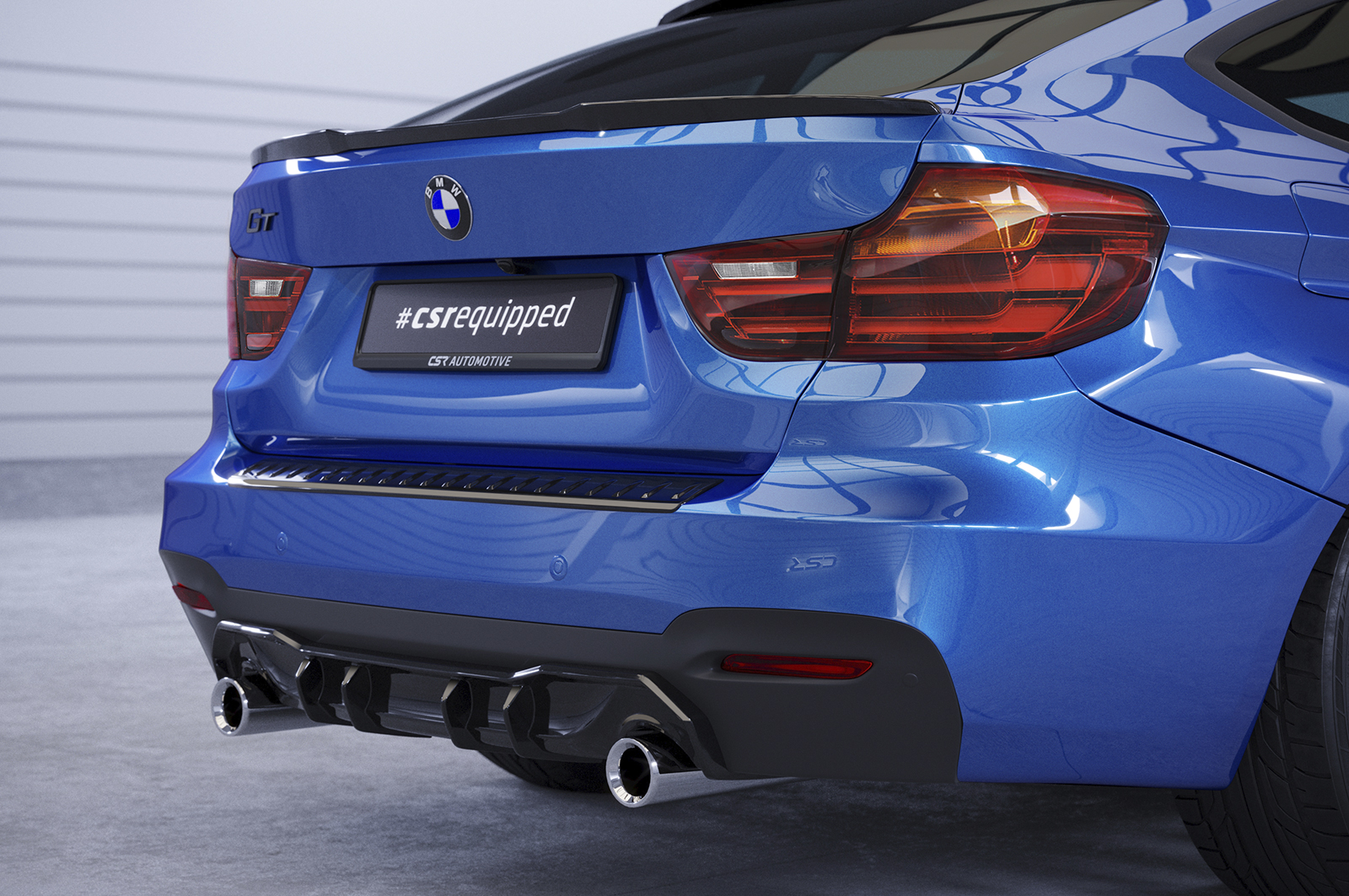 Diffuseur / Ajout de parechoc arrière pour BMW Série 3 (F34) Grand Turismo Pack M (2013-2020) - Fabriqué en ABS (6 finitions au choix)