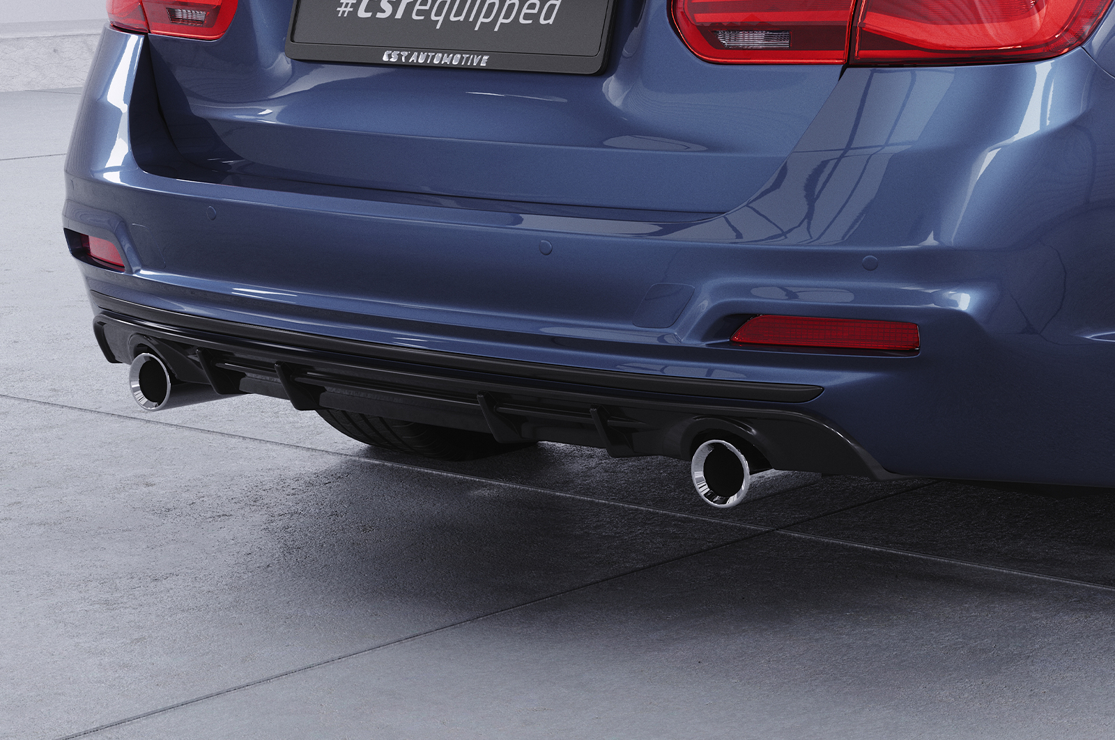 Diffuseur / Ajout de parechoc arrière pour BMW Série 3 F31 break (facelift / facelift) (07/2015-06/2019) - Fabriqué en ABS (6 finitions au choix)
