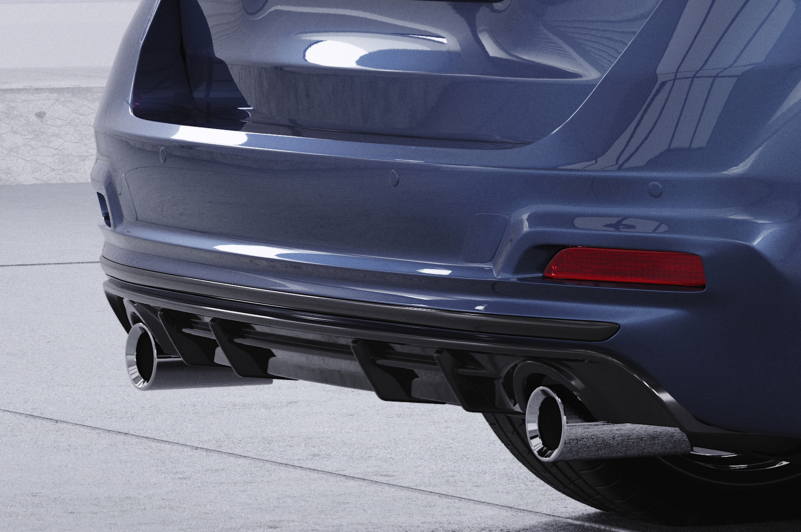 Diffuseur / Ajout de parechoc arrière pour BMW Série 3 F31 break (facelift / facelift) (07/2015-06/2019) - Fabriqué en ABS (6 finitions au choix)