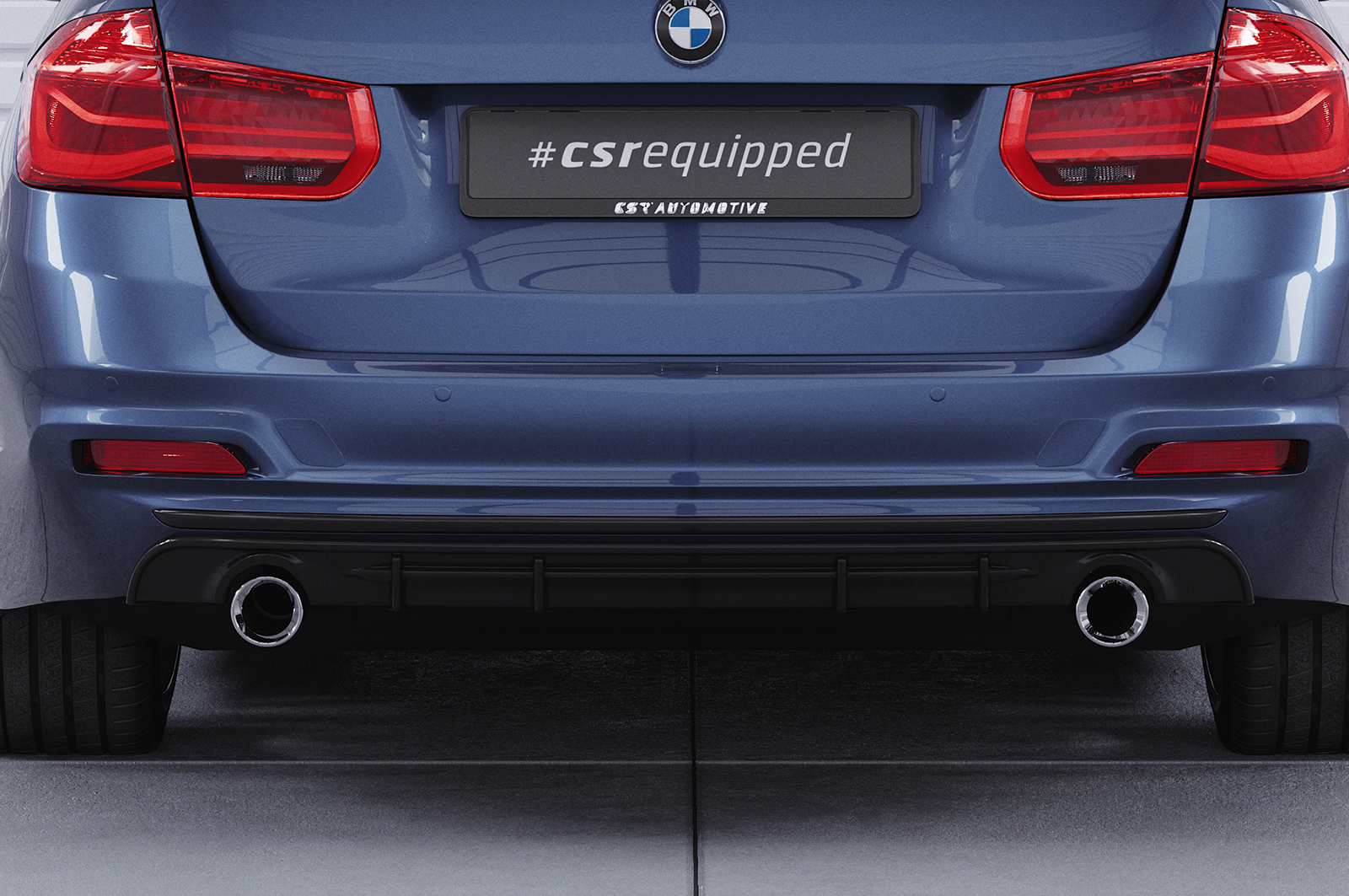 Diffuseur / Ajout de parechoc arrière pour BMW Série 3 F31 break (facelift / facelift) (07/2015-06/2019) - Fabriqué en ABS (6 finitions au choix)