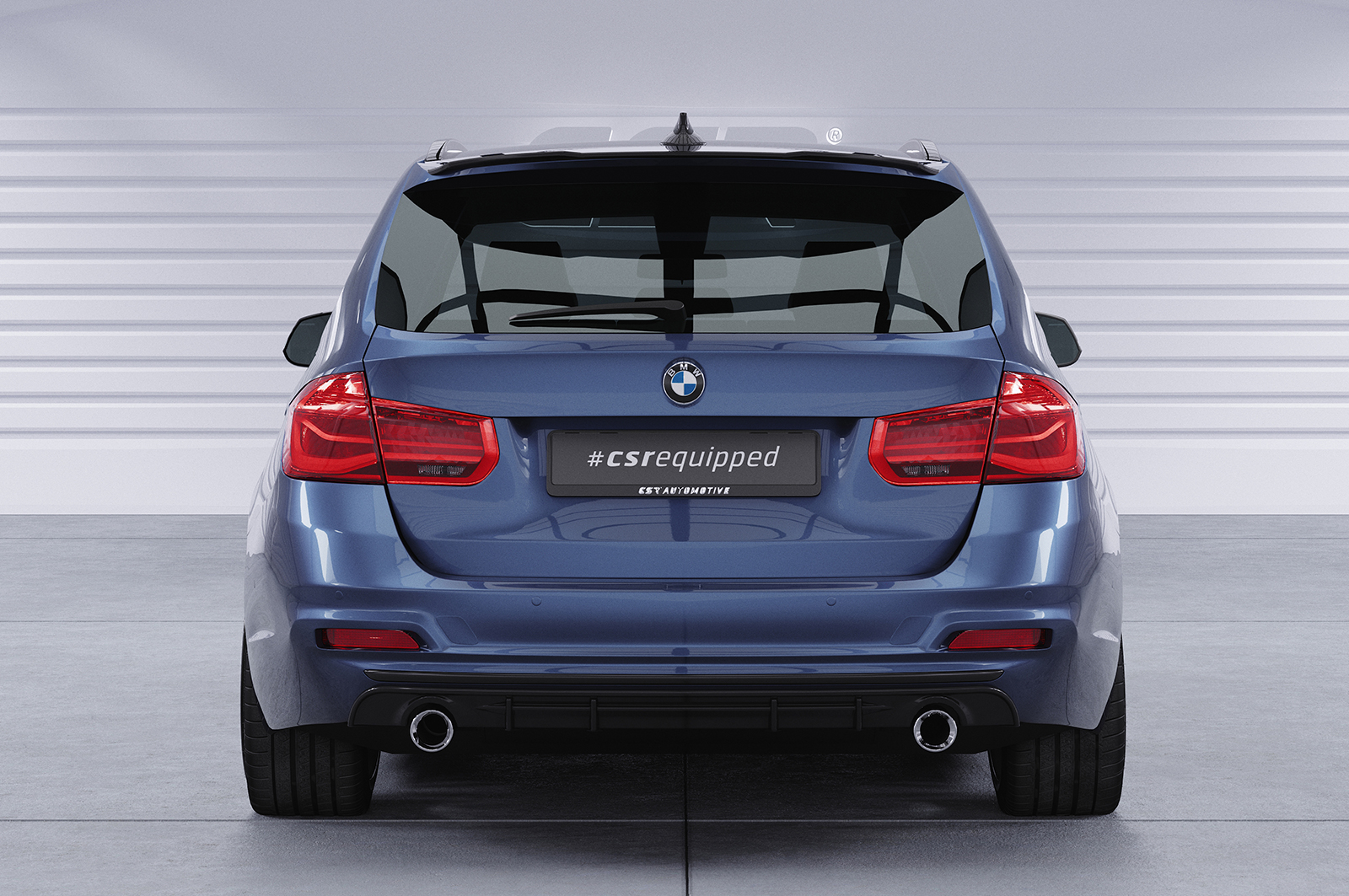 Diffuseur / Ajout de parechoc arrière pour BMW Série 3 F31 break (facelift / facelift) (07/2015-06/2019) - Fabriqué en ABS (6 finitions au choix)