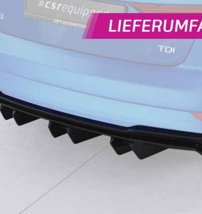 Diffuseur / Ajout de parechoc arrière pour Audi A3 8V berline et cabriolet (S-Line) (2017-2020) - Fabriqué en ABS (6 finitions au choix)