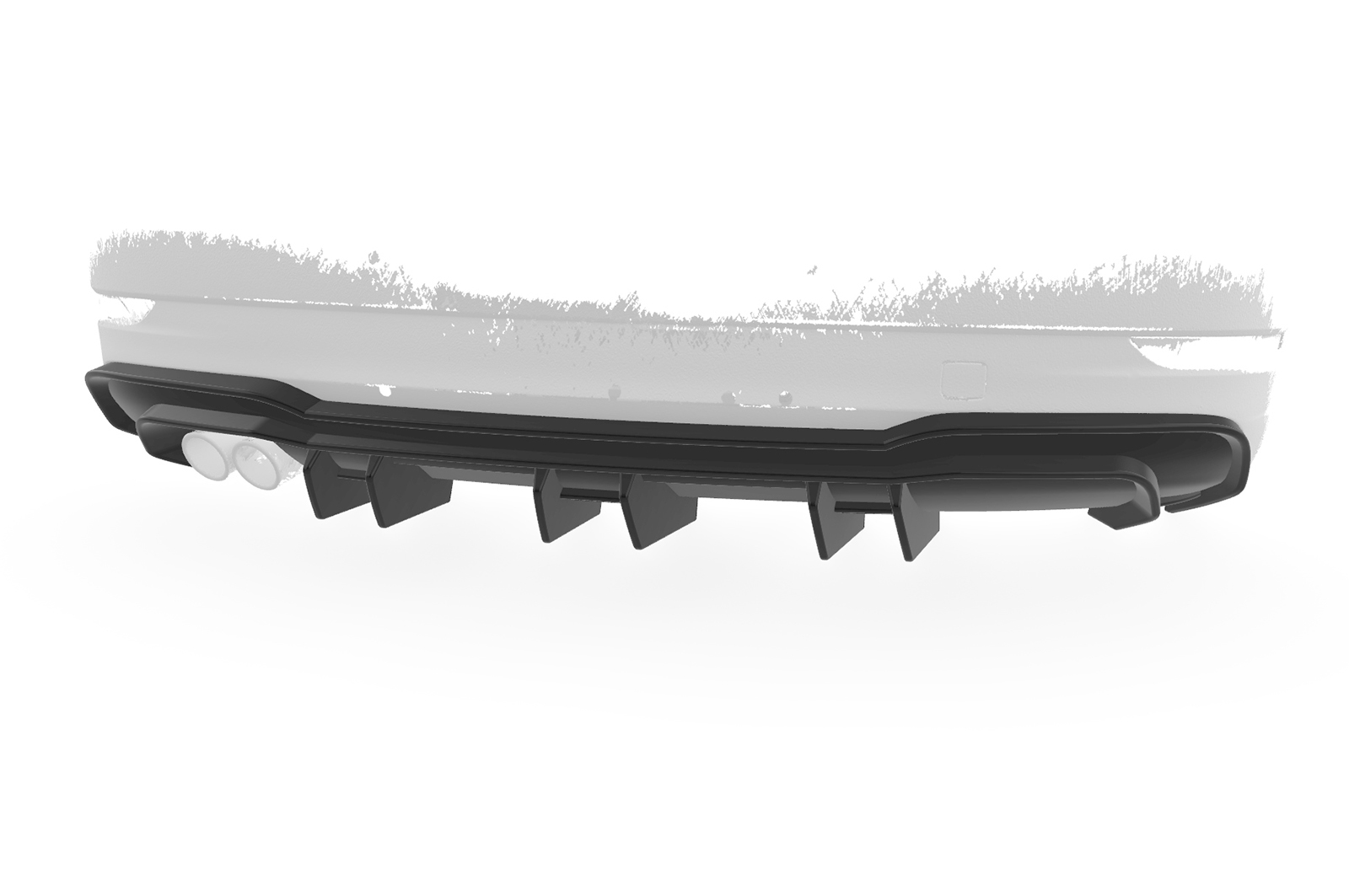 Diffuseur / Ajout de parechoc arrière pour Audi A3 8V berline et cabriolet (S-Line) (2017-2020) - Fabriqué en ABS (6 finitions au choix)