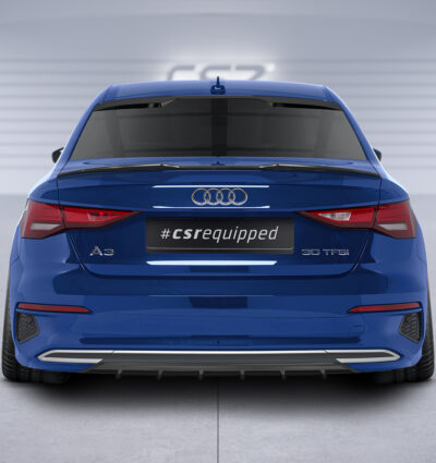 Diffuseur / Ajout de parechoc arrière pour Audi A3 8Y berline (finition de base et advanced) (depuis 2020) - Fabriqué en ABS (6 finitions au choix)