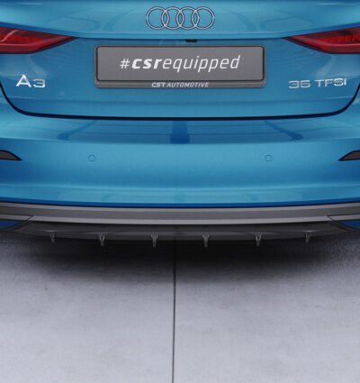 Diffuseur / Ajout de parechoc arrière pour Audi A3 8Y berline (finition de base et advanced) (depuis 2020) - Fabriqué en ABS (6 finitions au choix)