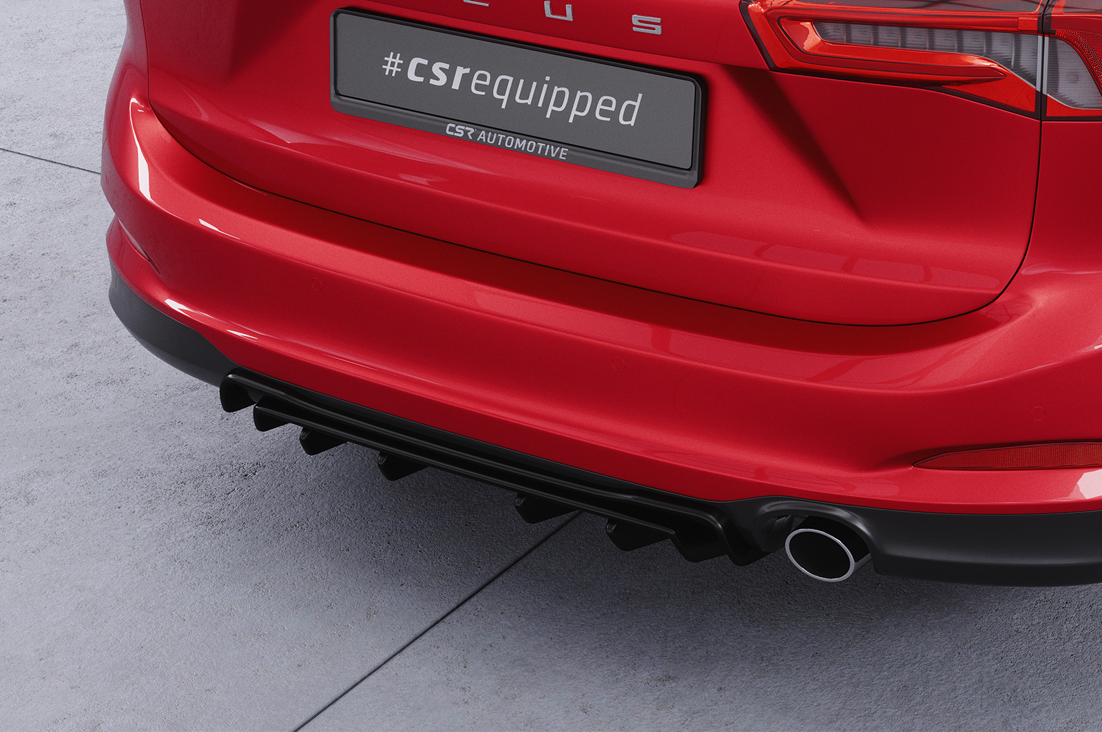 Diffuseur / Ajout de parechoc arrière pour Ford Focus MK4 break (préfacelift) (2018-2022) - Fabriqué en ABS (6 finitions au choix)