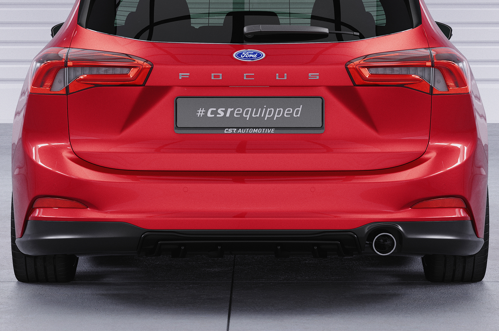 Diffuseur / Ajout de parechoc arrière pour Ford Focus MK4 break (préfacelift) (2018-2022) - Fabriqué en ABS (6 finitions au choix)