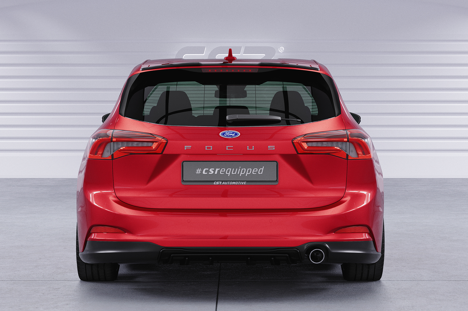 Diffuseur / Ajout de parechoc arrière pour Ford Focus MK4 break (préfacelift) (2018-2022) - Fabriqué en ABS (6 finitions au choix)