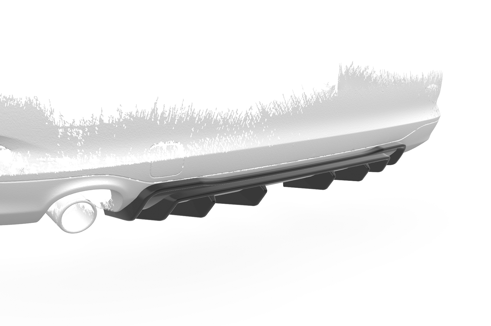 Diffuseur / Ajout de parechoc arrière pour Ford Focus MK4 break (préfacelift) (2018-2022) - Fabriqué en ABS (6 finitions au choix)