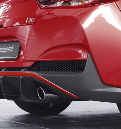Diffuseur / Ajout de parechoc arrière pour Hyundai I30 (PD) Fastback N Performance (facelift) (depuis 2021) - Fabriqué en ABS 10mm (à peindre ou polir)
