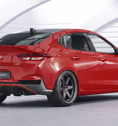 Diffuseur / Ajout de parechoc arrière pour Hyundai I30 (PD) Fastback N Performance (facelift) (depuis 2021) - Fabriqué en ABS 10mm (à peindre ou polir)
