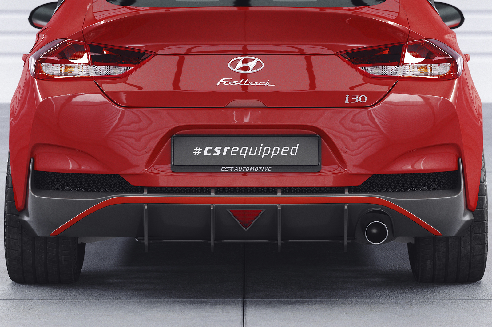 Diffuseur / Ajout de parechoc arrière pour Hyundai I30 (PD) Fastback N Performance (facelift) (depuis 2021) - Fabriqué en ABS 10mm (à peindre ou polir)