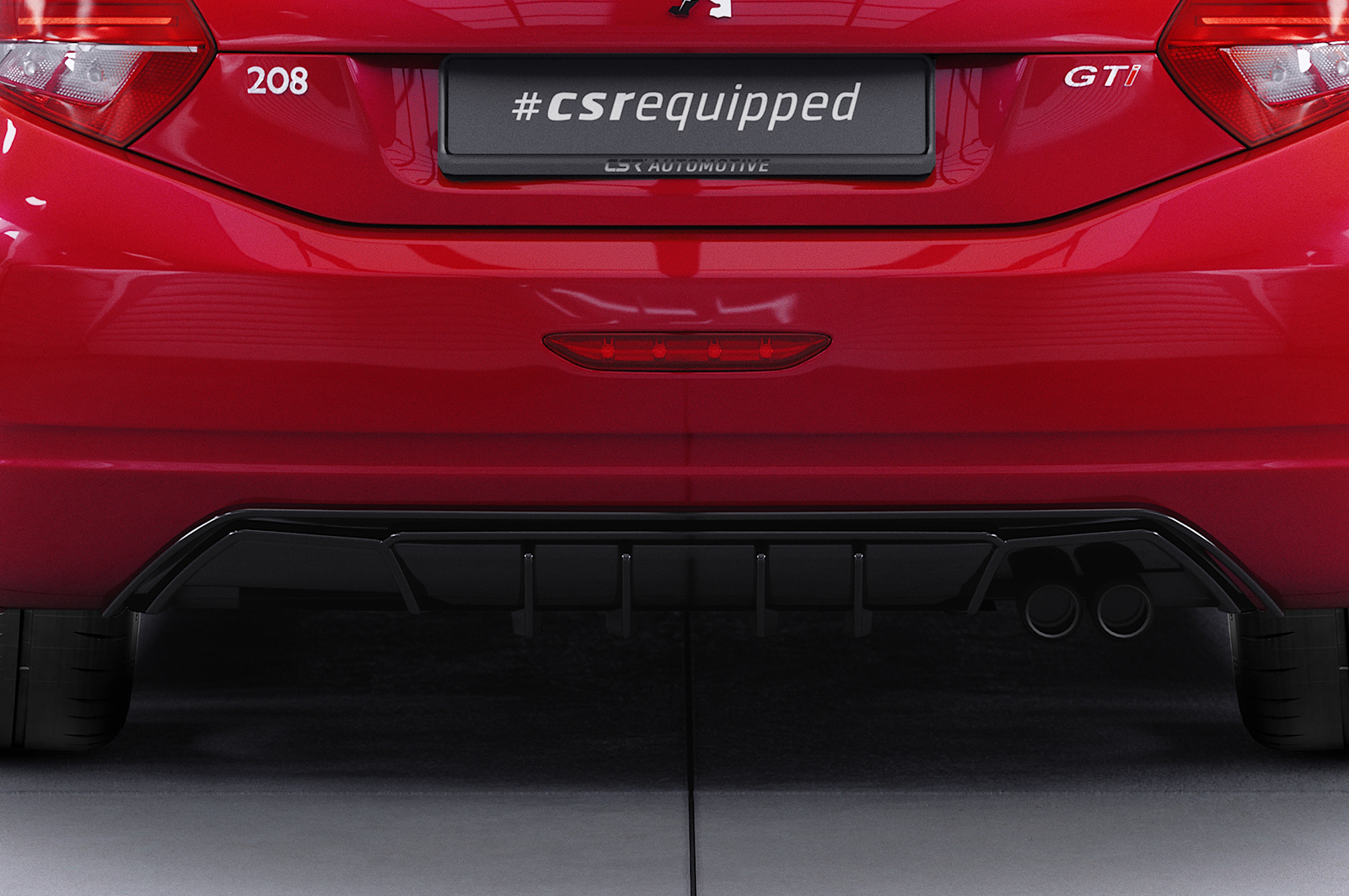 Diffuseur / Ajout de parechoc arrière pour Peugeot 208 GTi (facelift) (10/2014-04/2018) - Fabriqué en ABS (6 finitions au choix)