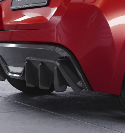 Diffuseur / Ajout de parechoc arrière pour Toyota Yaris 4 (XP21) toutes carrosseries (depuis 2020) - Fabriqué en ABS (6 finitions au choix)