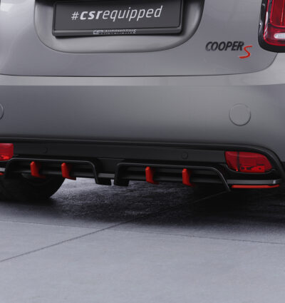 Diffuseur / Ajout de parechoc arrière pour Mini F56 Cooper SE (depuis 2021) - Fabriqué en ABS (6 finitions au choix)