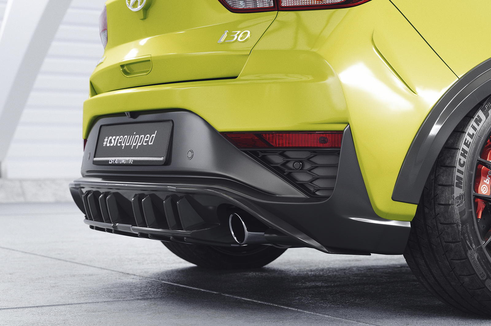 Diffuseur / Ajout de parechoc arrière pour Hyundai I30 (PD) N / N Performance (facelift) (depuis 09/2020) - Fabriqué en ABS (6 finitions au choix)
