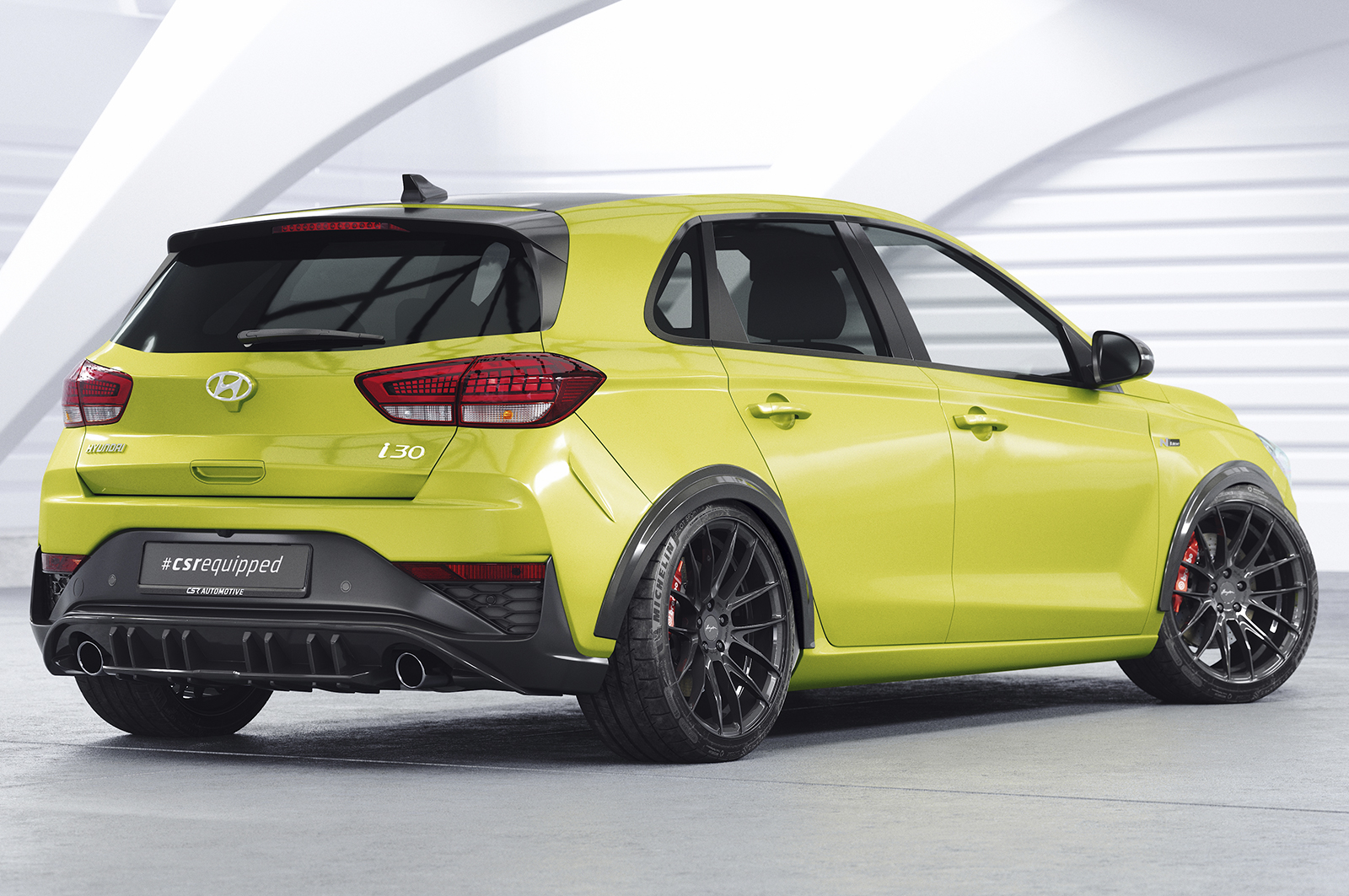 Diffuseur / Ajout de parechoc arrière pour Hyundai I30 (PD) N / N Performance (facelift) (depuis 09/2020) - Fabriqué en ABS (6 finitions au choix)