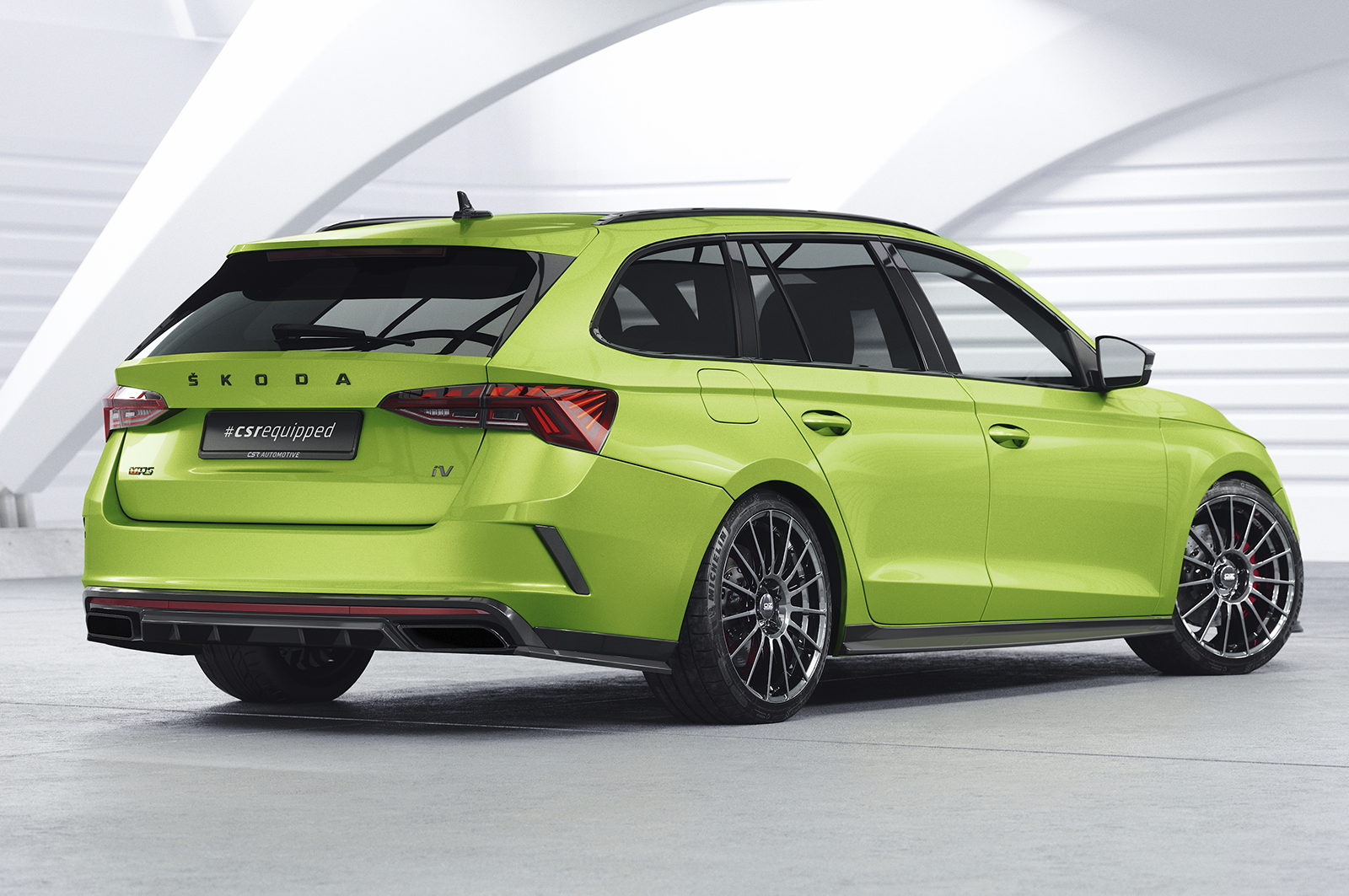 Diffuseur / Ajout de parechoc arrière pour Skoda Octavia 4 RS / RS Plus (depuis 2019) - Fabriqué en ABS (6 finitions au choix)