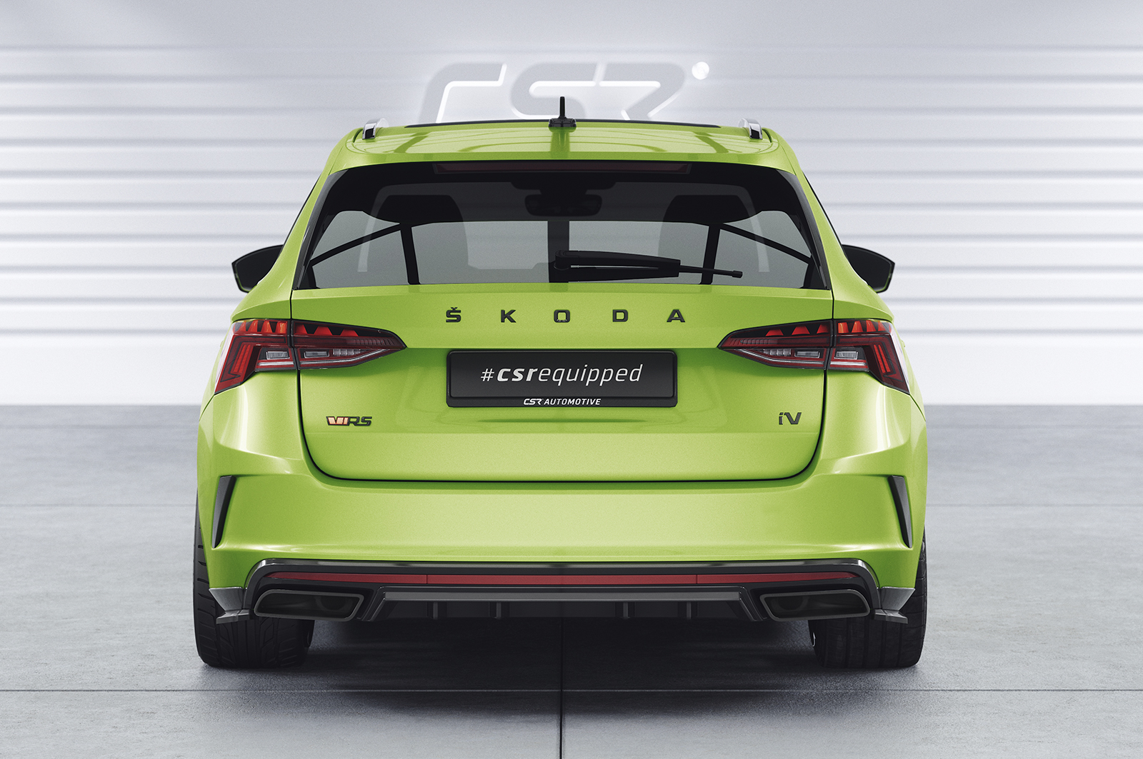 Diffuseur / Ajout de parechoc arrière pour Skoda Octavia 4 RS / RS Plus (depuis 2019) - Fabriqué en ABS (6 finitions au choix)