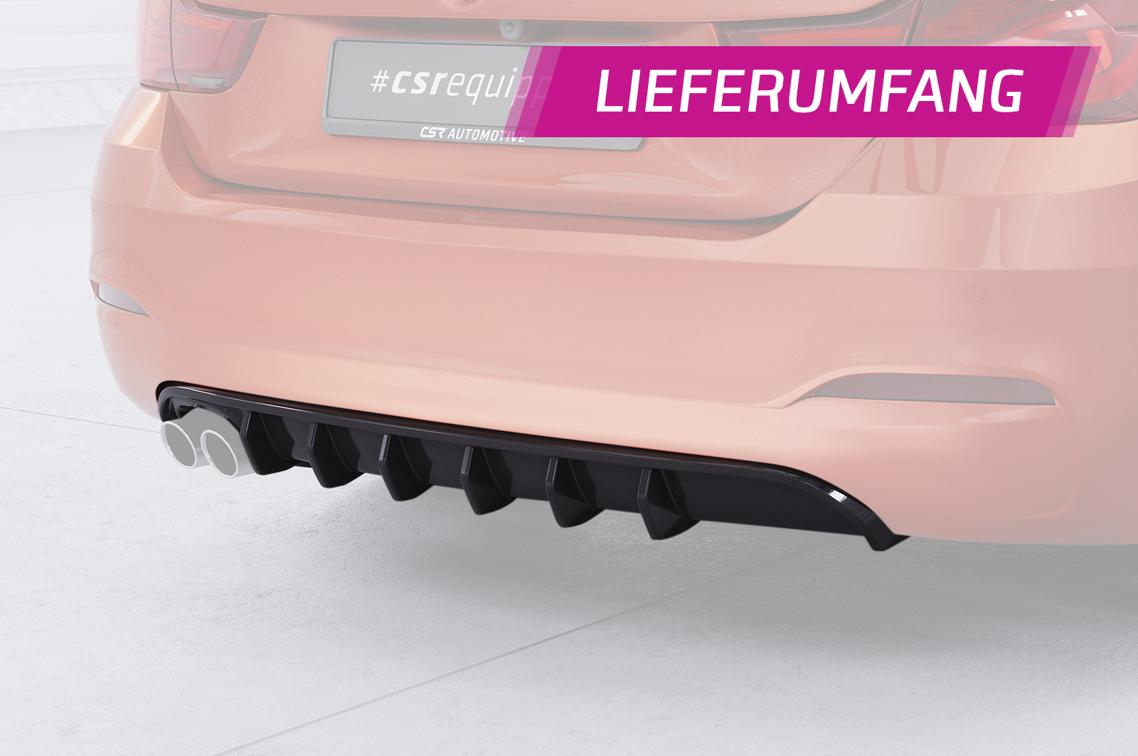 Diffuseur / Ajout de parechoc arrière pour BMW Série 4 (F36) Grand coupé (facelift) (2017-2021) - Fabriqué en ABS (6 finitions au choix)