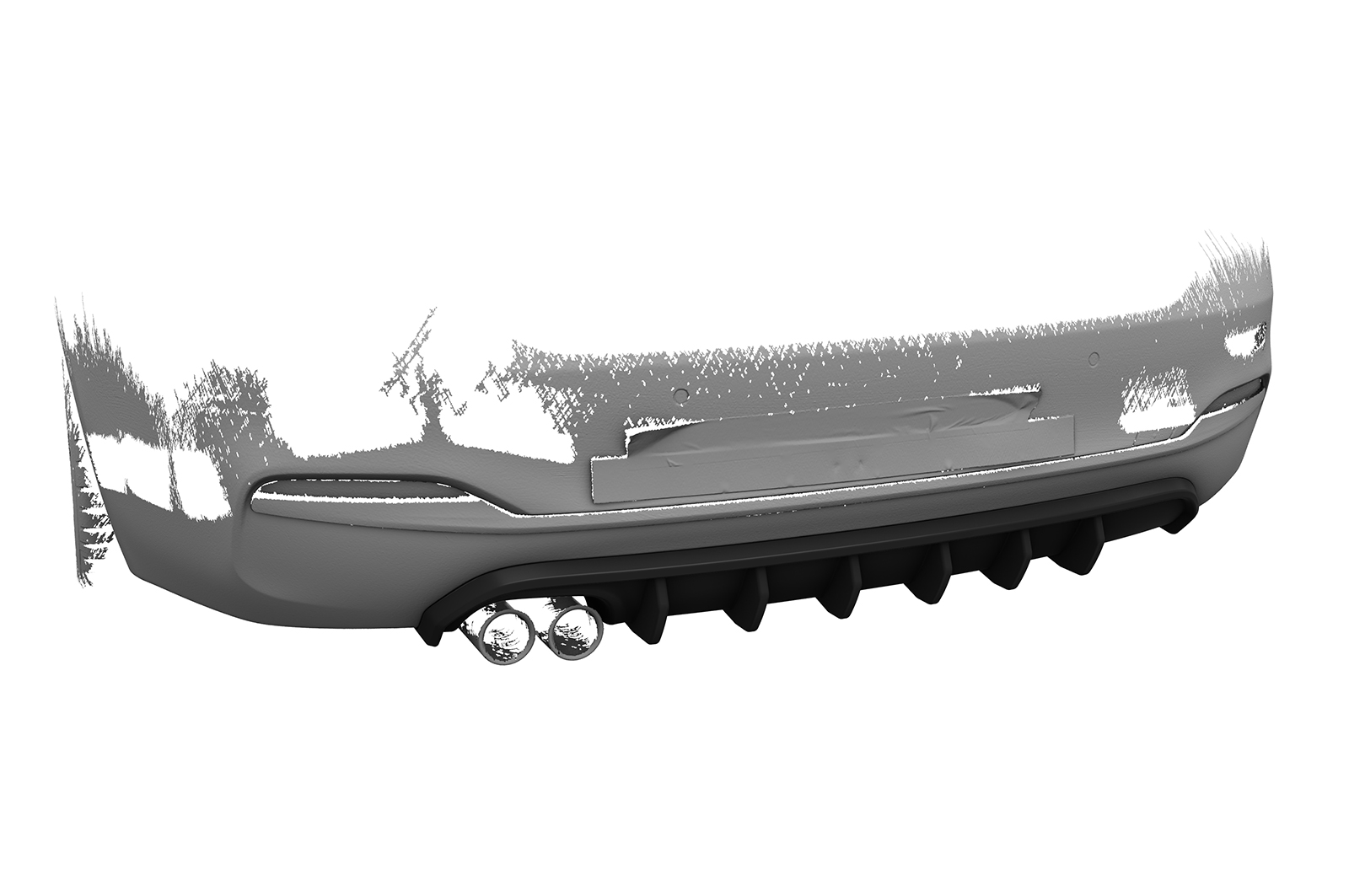 Diffuseur / Ajout de parechoc arrière pour BMW Série 4 (F36) Grand coupé (facelift) (2017-2021) - Fabriqué en ABS (6 finitions au choix)