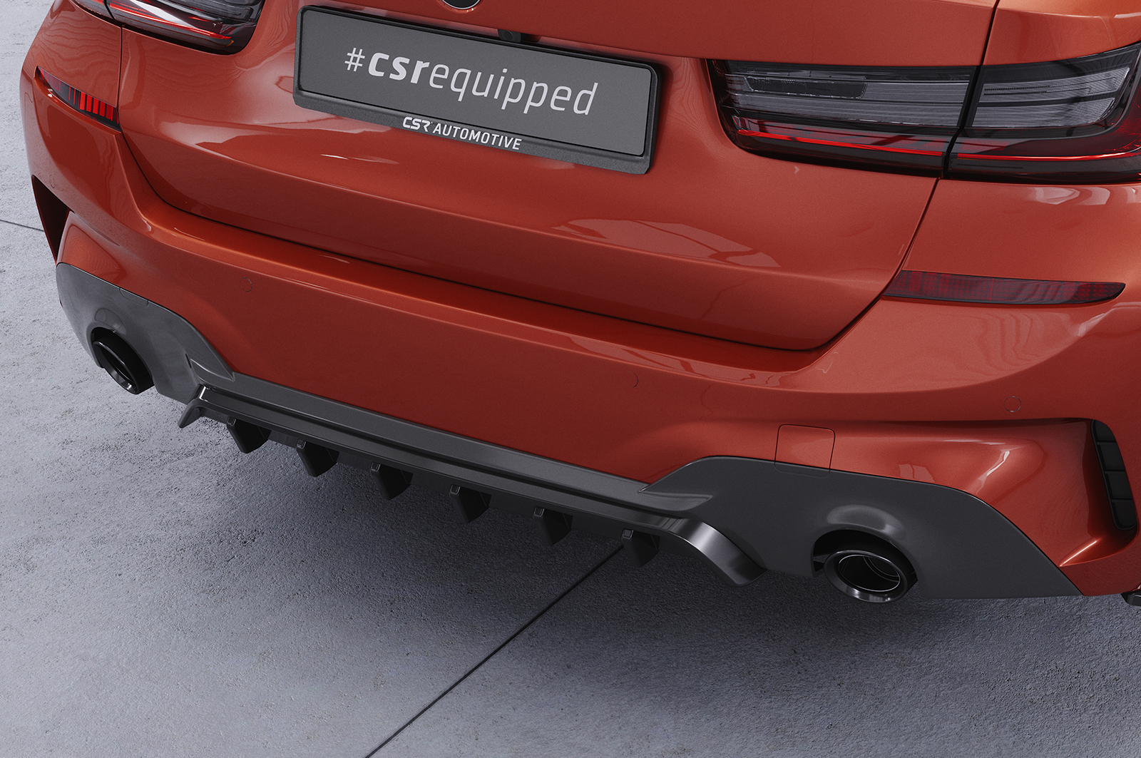 Diffuseur / Ajout de parechoc arrière pour BMW Série 3 G20 / G21 berline et break avec Pack M (2019-2022) - Fabriqué en ABS (6 finitions au choix)