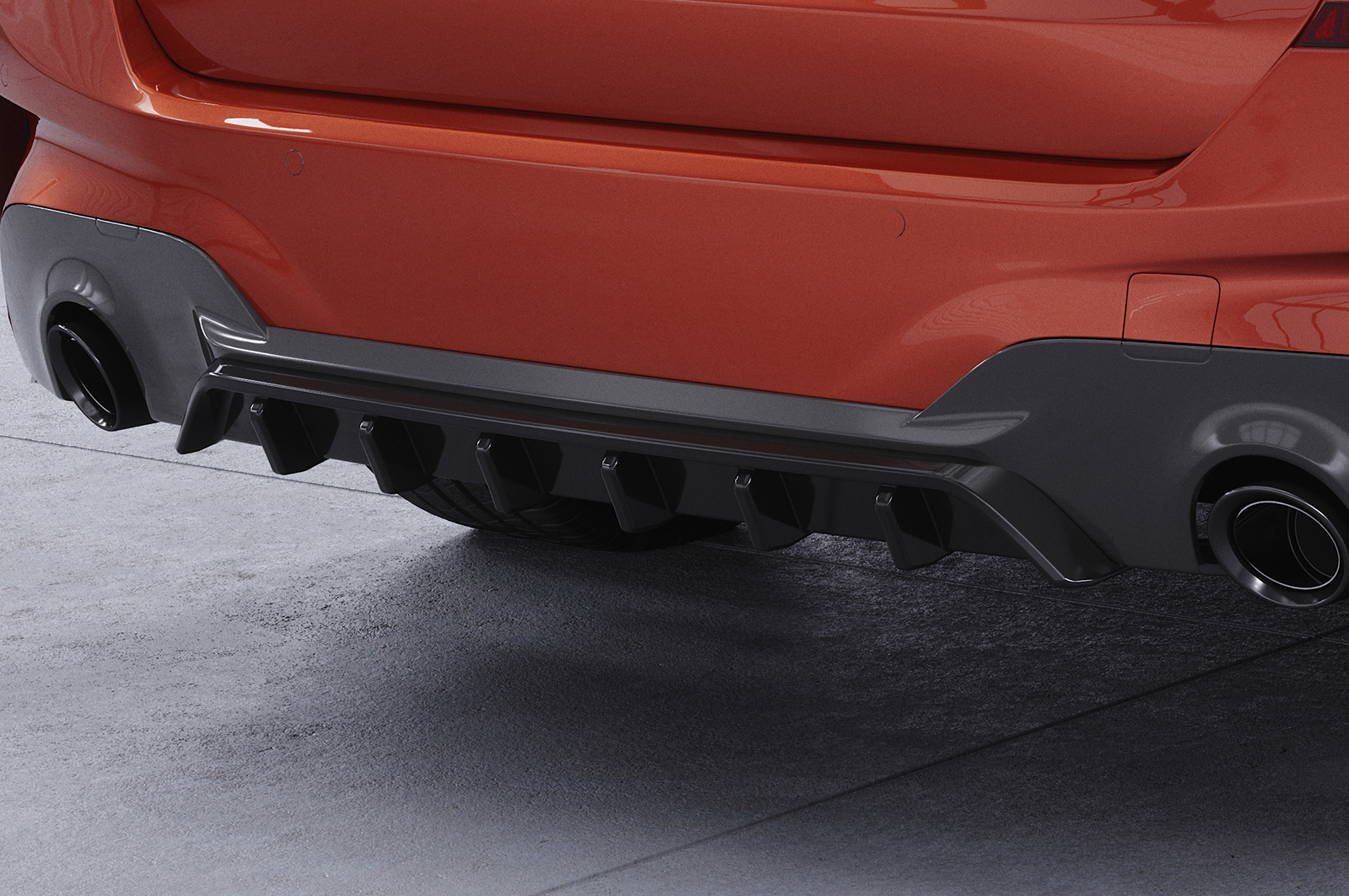 Diffuseur / Ajout de parechoc arrière pour BMW Série 3 G20 / G21 berline et break avec Pack M (2019-2022) - Fabriqué en ABS (6 finitions au choix)