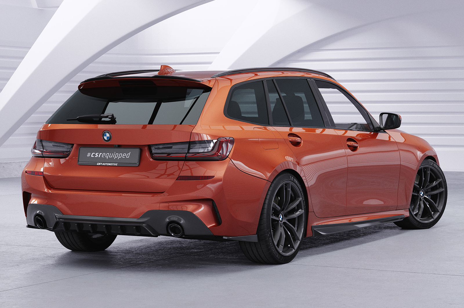 Diffuseur / Ajout de parechoc arrière pour BMW Série 3 G20 / G21 berline et break avec Pack M (2019-2022) - Fabriqué en ABS (6 finitions au choix)